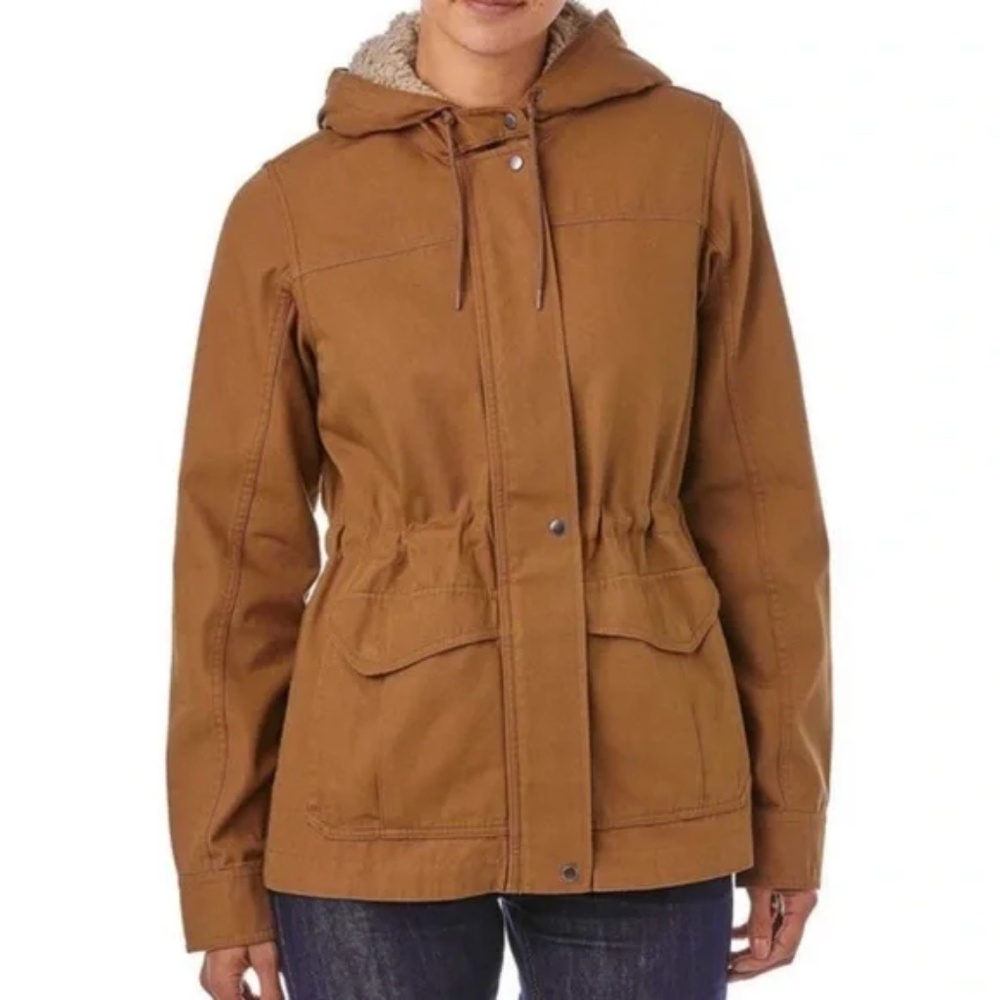 Patagonia Prairie Dawn Jacket | Women’s Small | Sherpa Lined Hood | Brown
